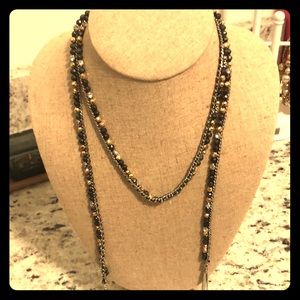 Stella and dot hematite multiple wear necklace!